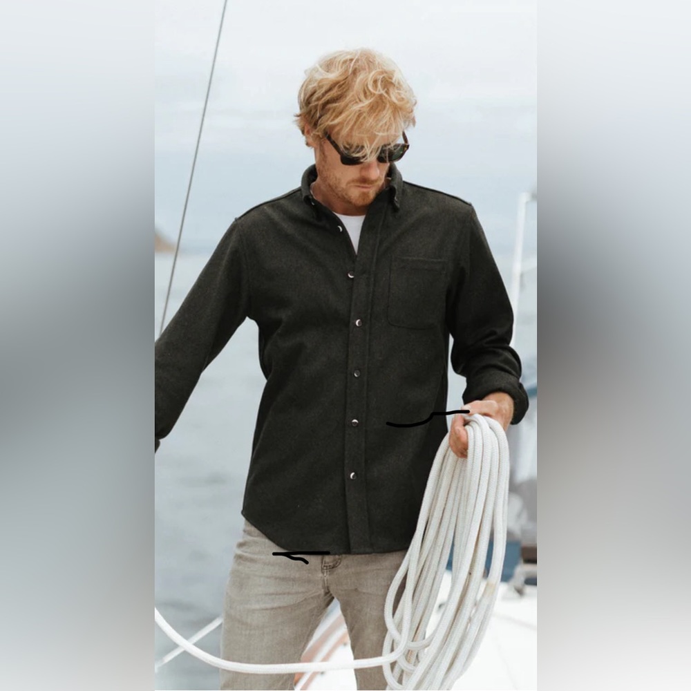 Anian Modern Melton Olive - men's Medium